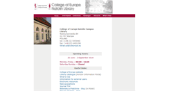 Desktop Screenshot of library.coleurop.pl