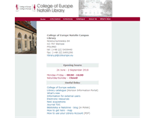 Tablet Screenshot of library.coleurop.pl